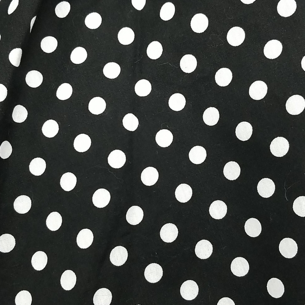 Maggie Tang Retro 1950's Medium Black & White Polka Dot Halter Midi Swing Dress - Picture 6 of 9